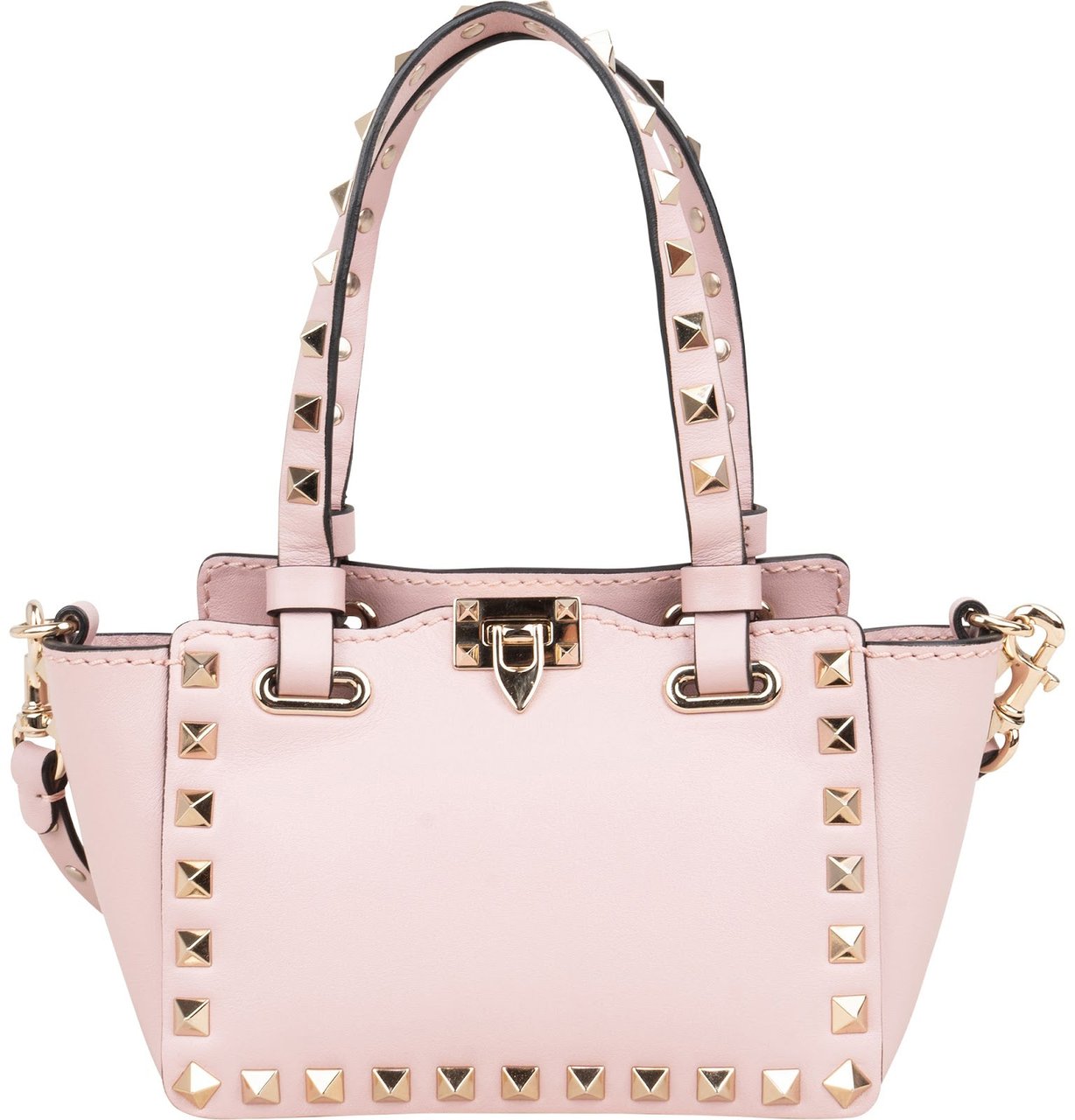Valentino Valentino Garavani Leather Mini Rockstud Crossbody Handbag Rood