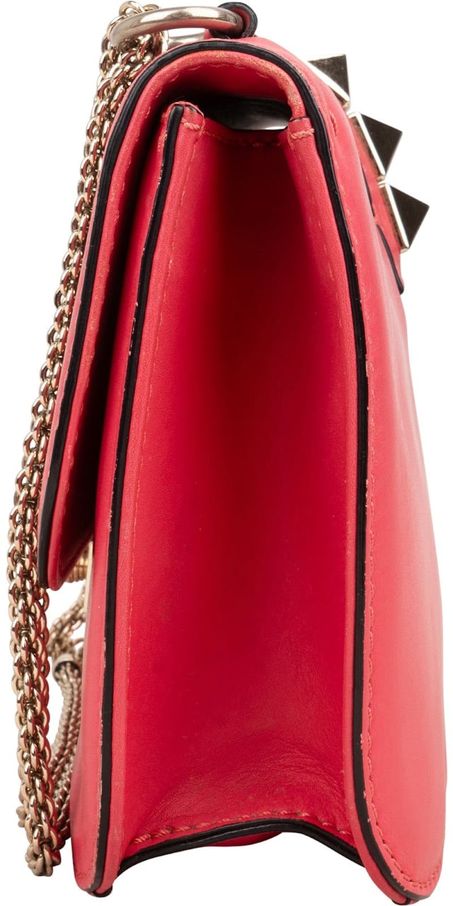 Valentino Valentino Garavani Leather Rockstud Glam Lock Flap Crossbody Bag Divers