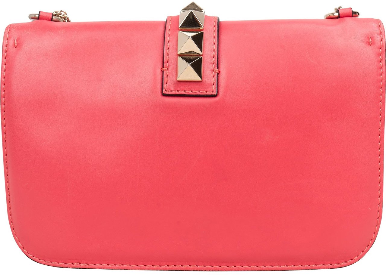 Valentino Valentino Garavani Leather Rockstud Glam Lock Flap Crossbody Bag Divers