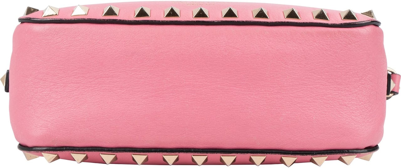 Valentino Valentino Garavani Leather Rockstud Camera Crossbody Bag Rood