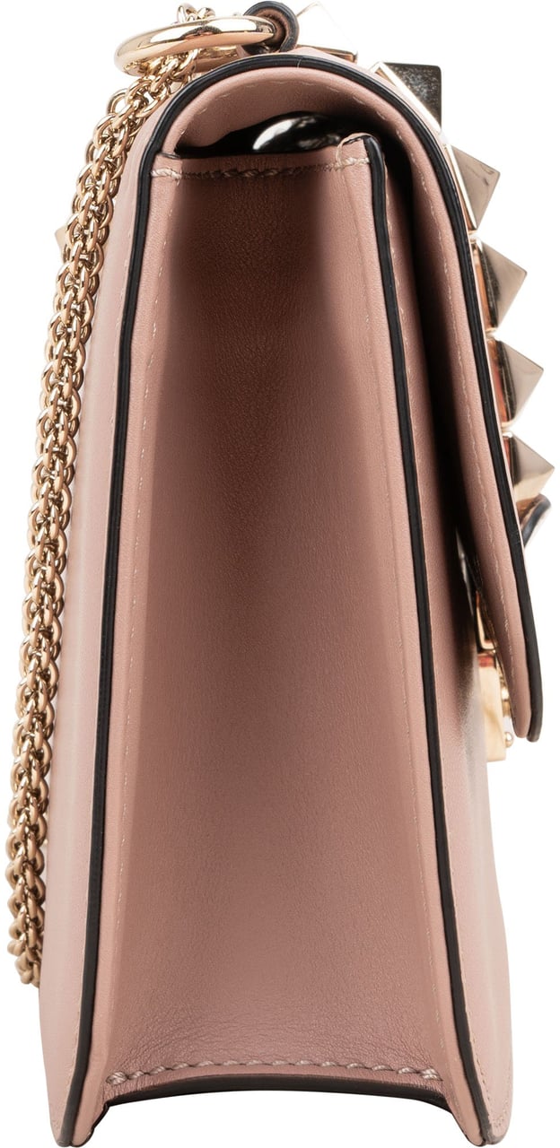 Valentino Garavani Calfskin Leather Rockstud Glam Lock Crossbody Bag Rood