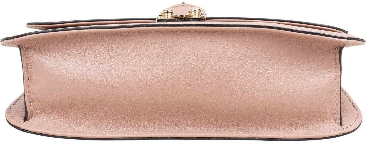 Valentino Garavani Calfskin Leather Rockstud Glam Lock Crossbody Bag Rood