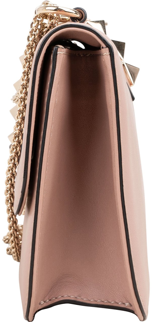 Valentino Garavani Calfskin Leather Rockstud Glam Lock Crossbody Bag Rood