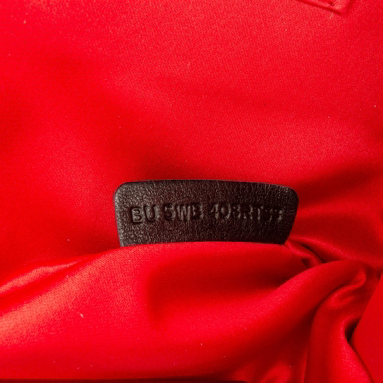 Valentino Satin Pleated Chain Evening Clutch Rood