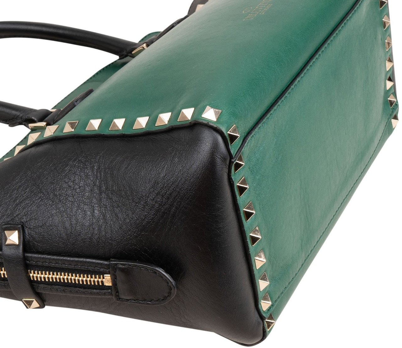 Valentino Garavani Bicolor Leather Rockstud Handbag Divers
