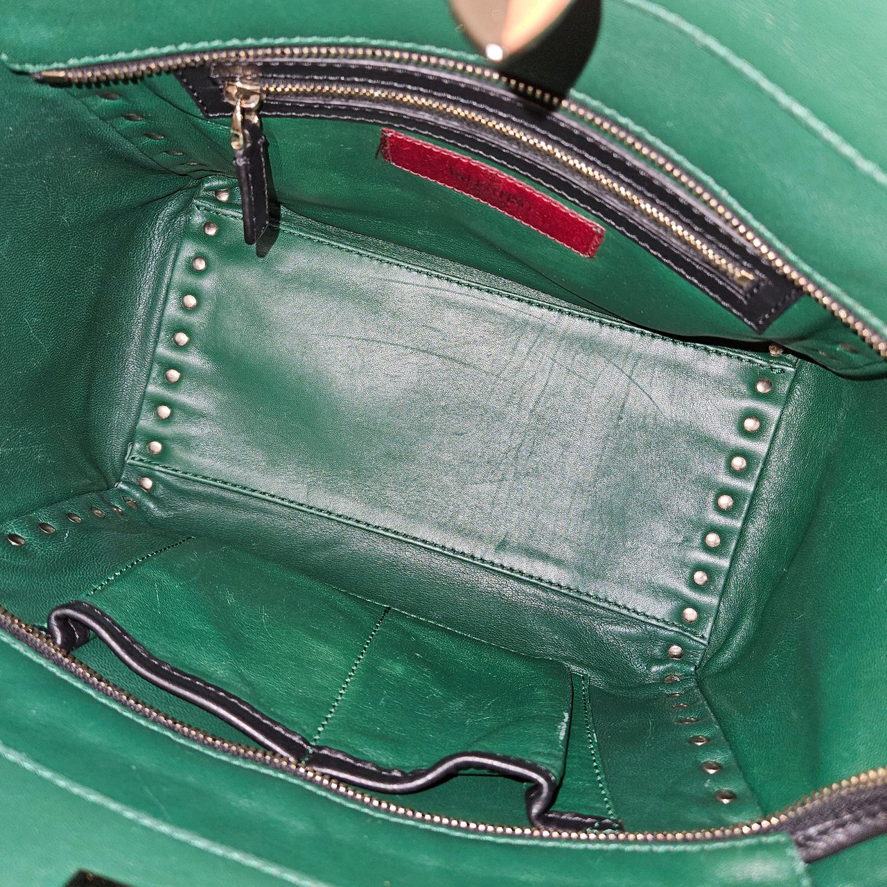 Valentino Garavani Bicolor Leather Rockstud Handbag Divers