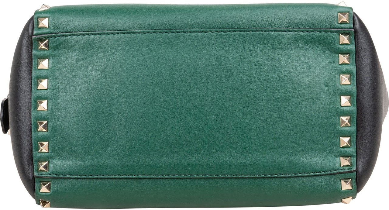 Valentino Garavani Bicolor Leather Rockstud Handbag Divers