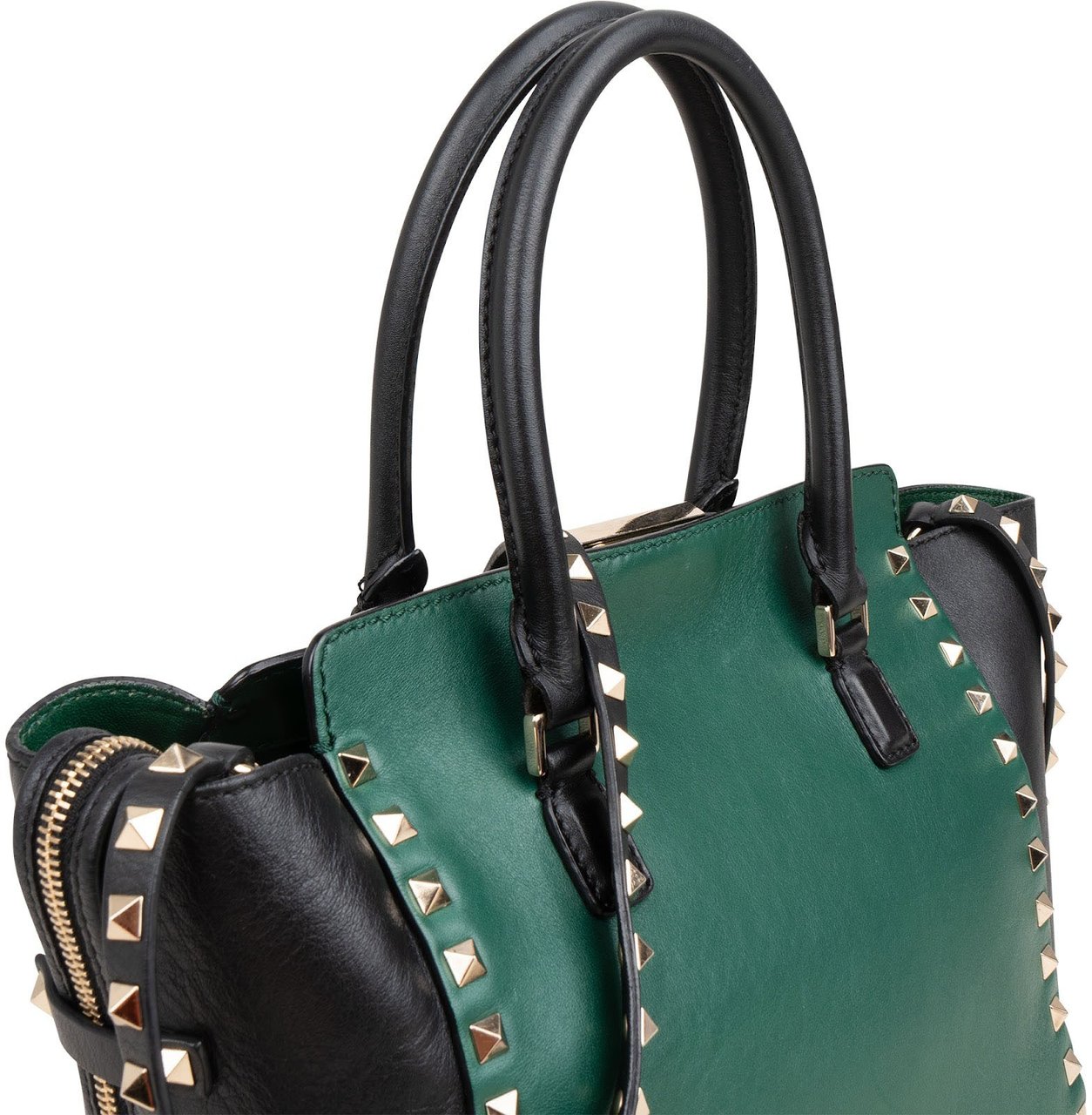 Valentino Garavani Bicolor Leather Rockstud Handbag Divers
