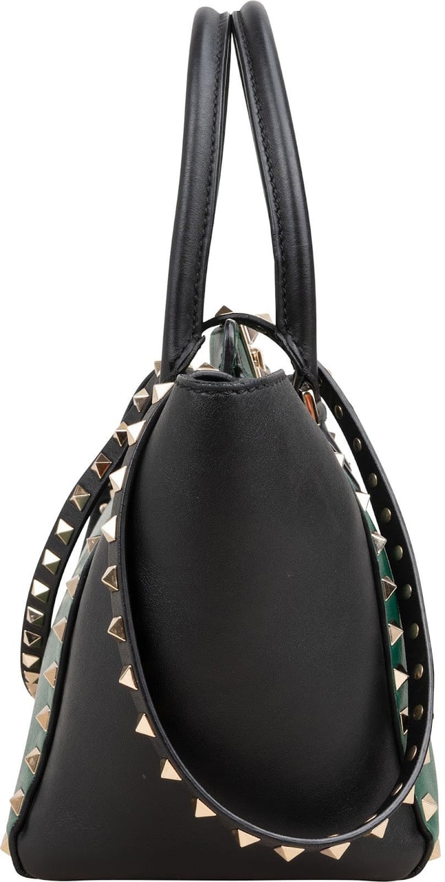 Valentino Garavani Bicolor Leather Rockstud Handbag Divers