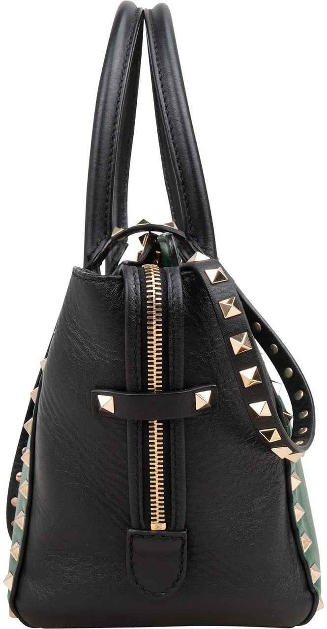 Valentino Garavani Bicolor Leather Rockstud Handbag Divers