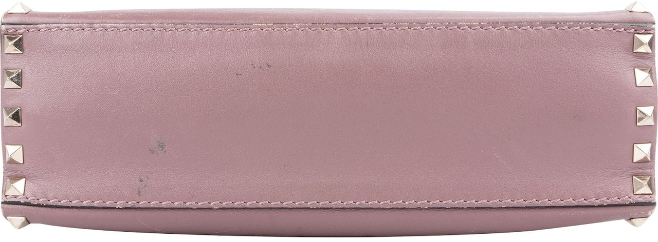 Valentino Garavani Leather Rockstud Flap Crossbody Handbag Rood