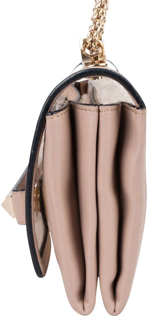 Valentino Garavani Transparent PVC Rockstud Spike Small Crossbody Bag Neutraal