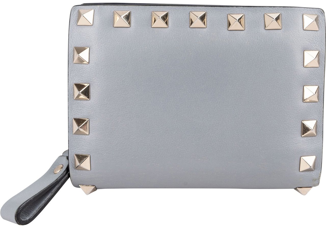 Valentino Garavani Rockstud Compact Zip Around Wallet Divers