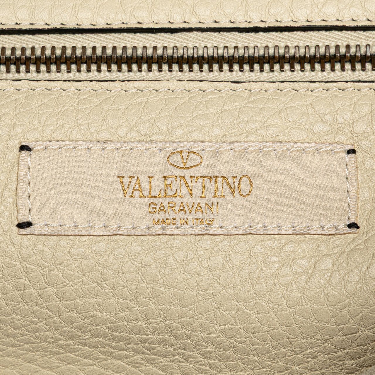 Valentino Small Leather Rockstud Rolling Trapeze Satchel Wit