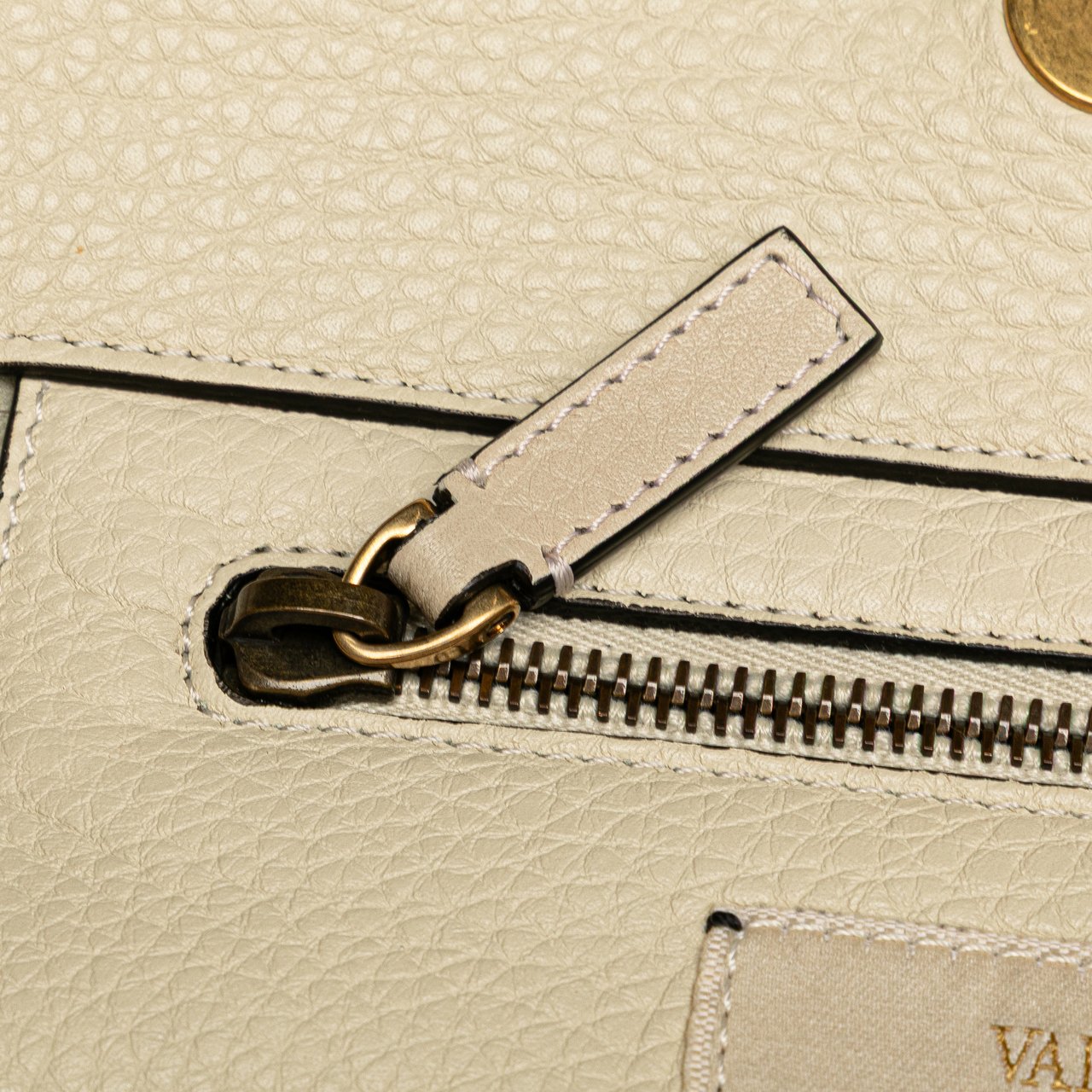 Valentino Small Leather Rockstud Rolling Trapeze Satchel Wit