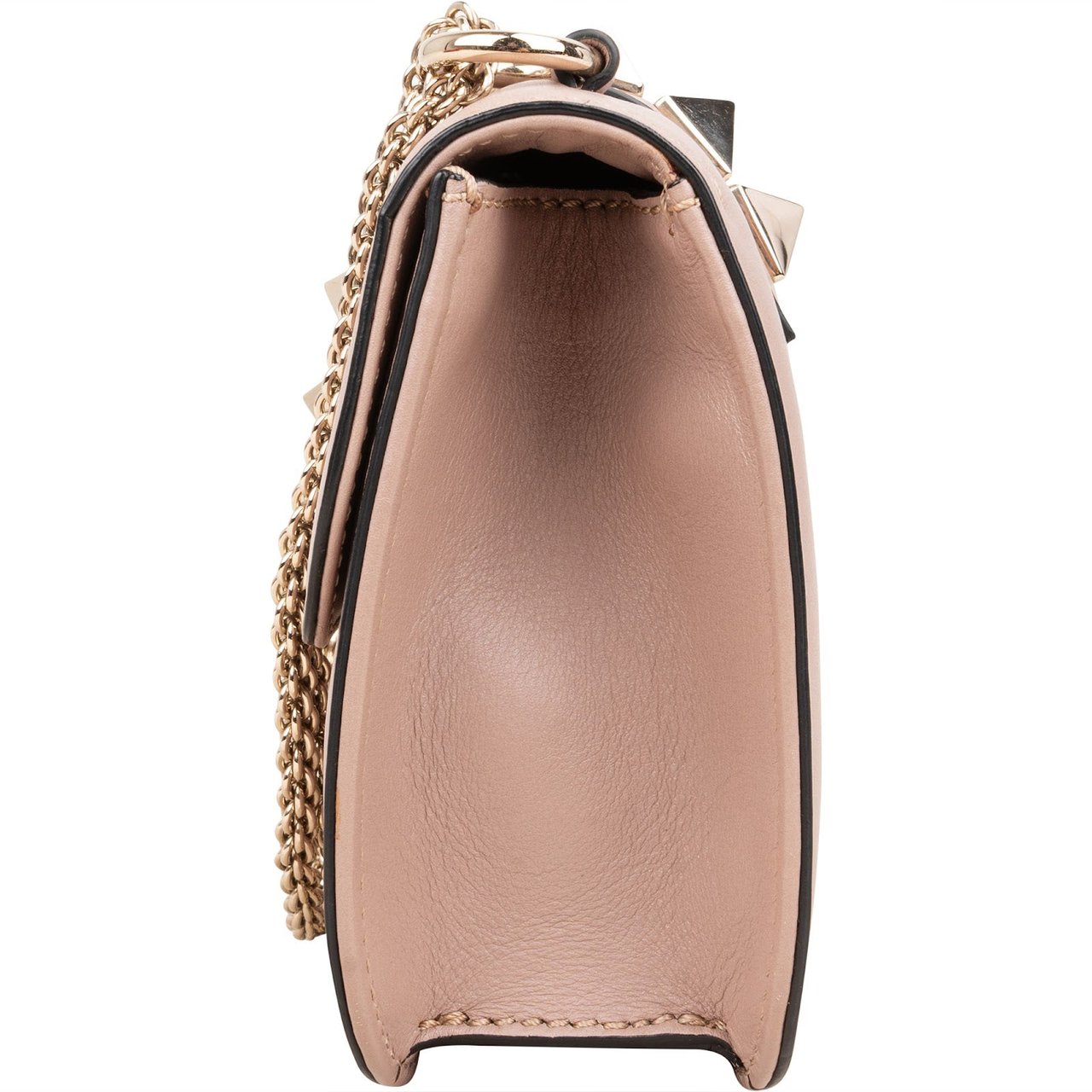 Valentino Garavani Calfskin Rockstud Small Chain Crossbody Bag Rood