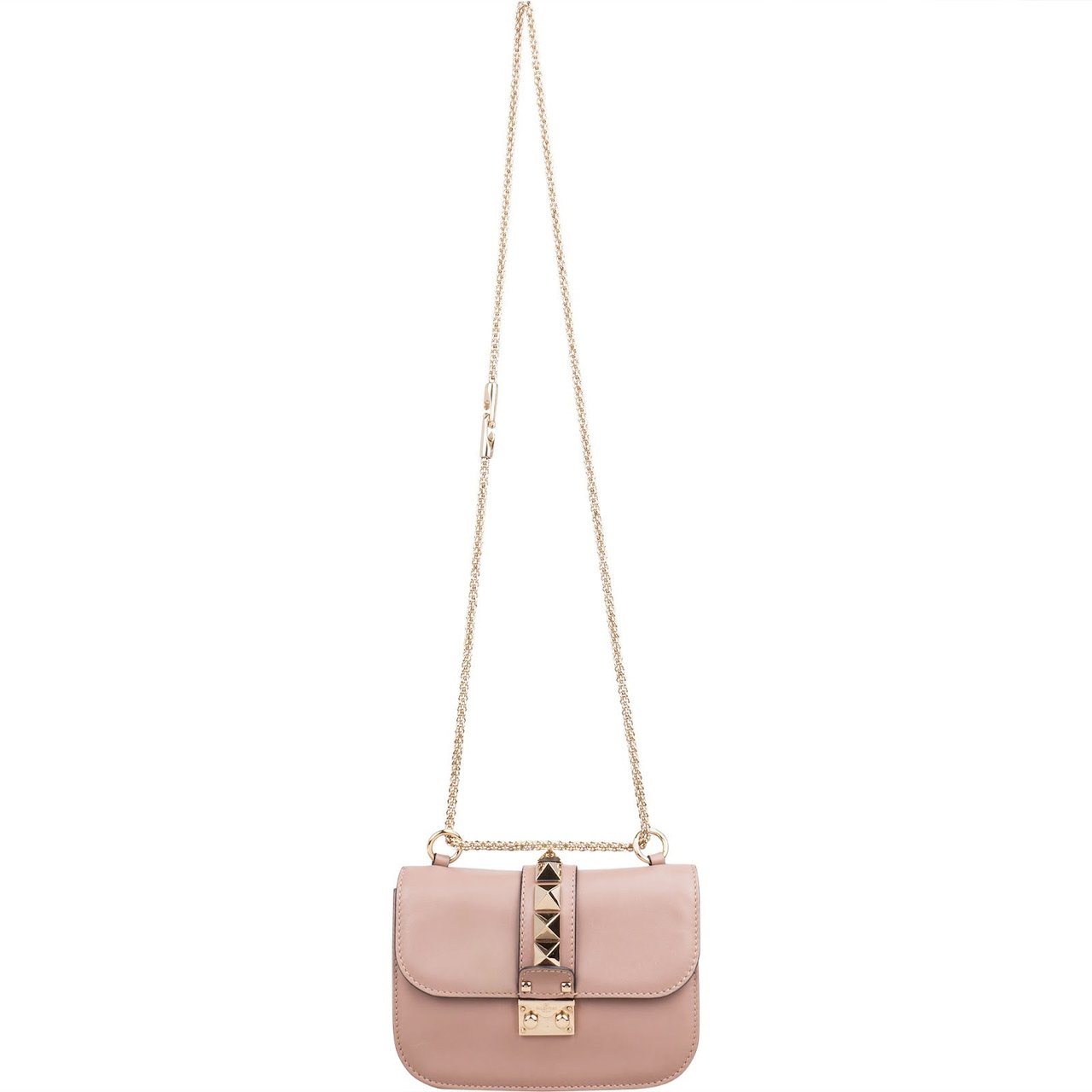 Valentino Garavani Calfskin Rockstud Small Shoulder Crossbody Bag Rood