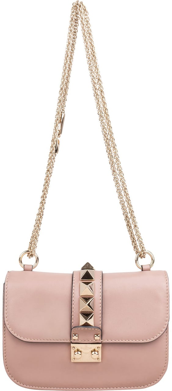 Valentino Garavani Calfskin Rockstud Small Shoulder Crossbody Bag Rood