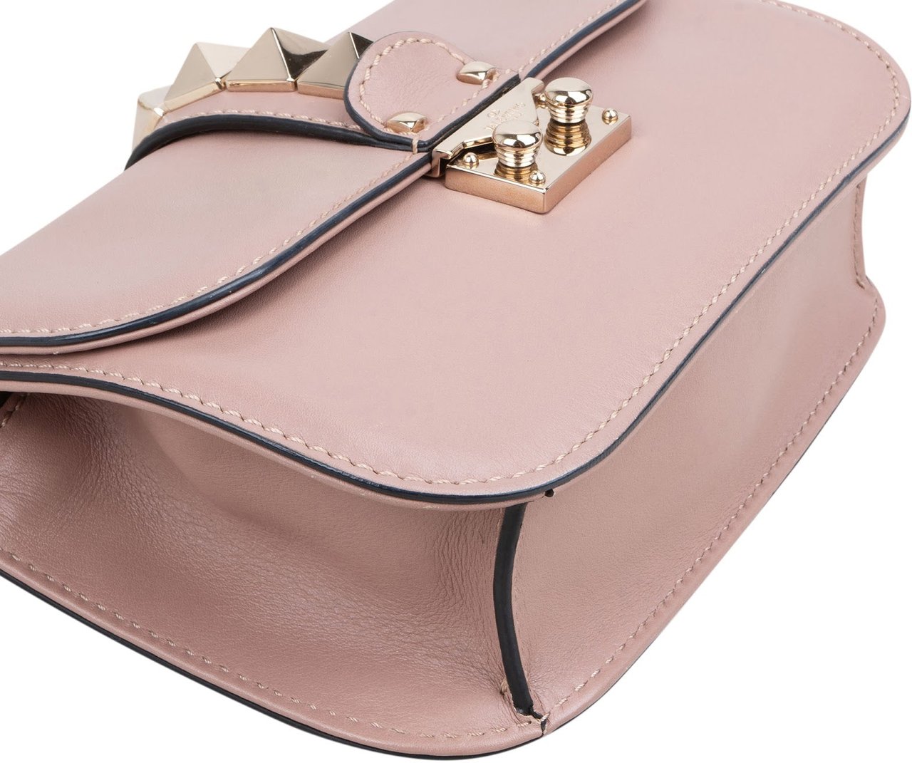 Valentino Garavani Calfskin Rockstud Small Shoulder Crossbody Bag Rood