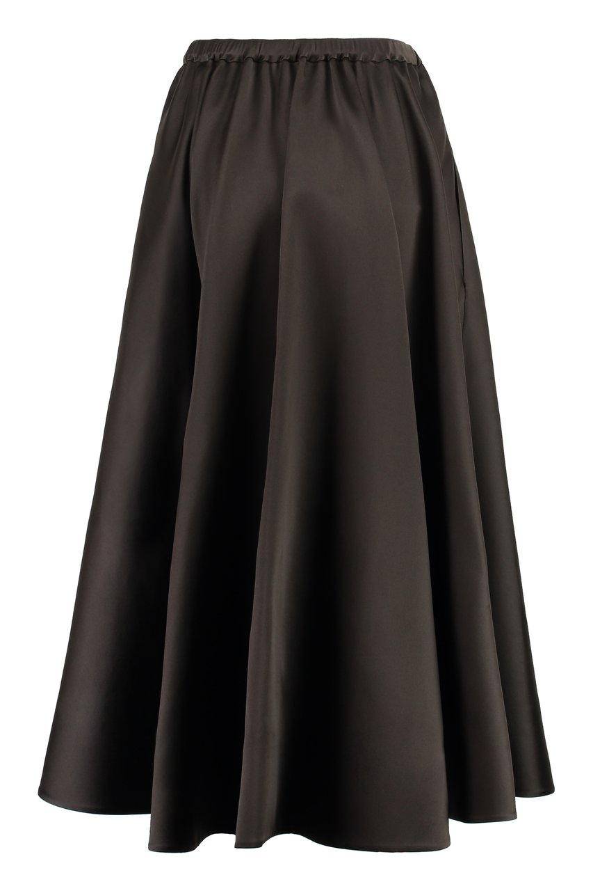 Valentino Techno-duchesse midi skirt Bruin