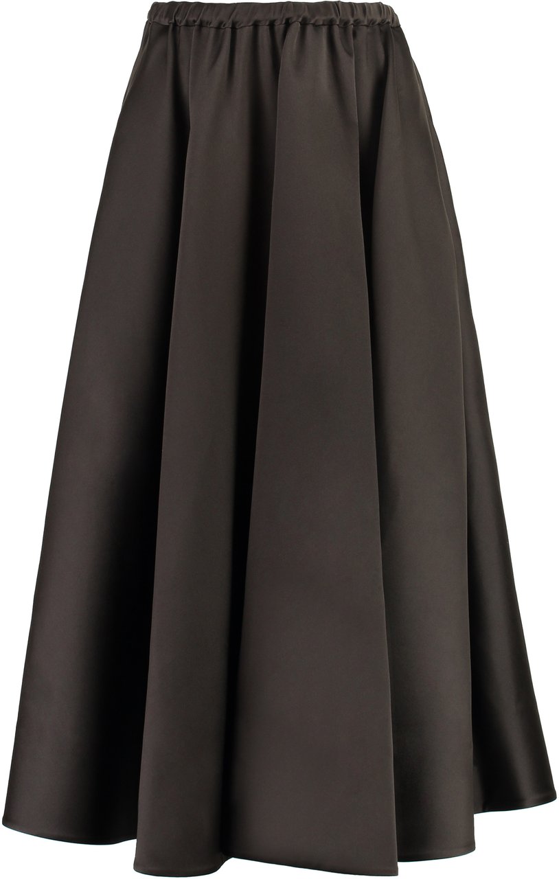 Valentino Techno-duchesse midi skirt Bruin