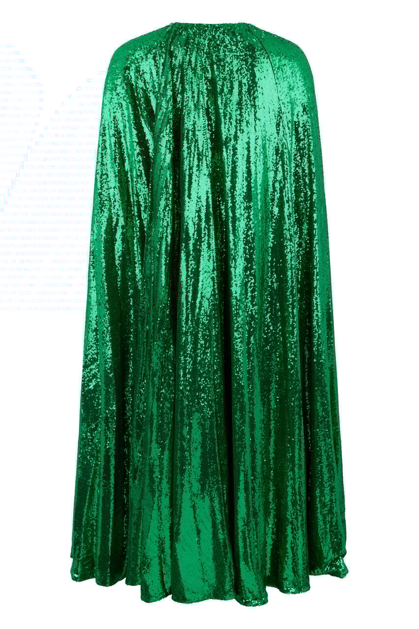 Valentino Dressed in a cape with sequins Groen