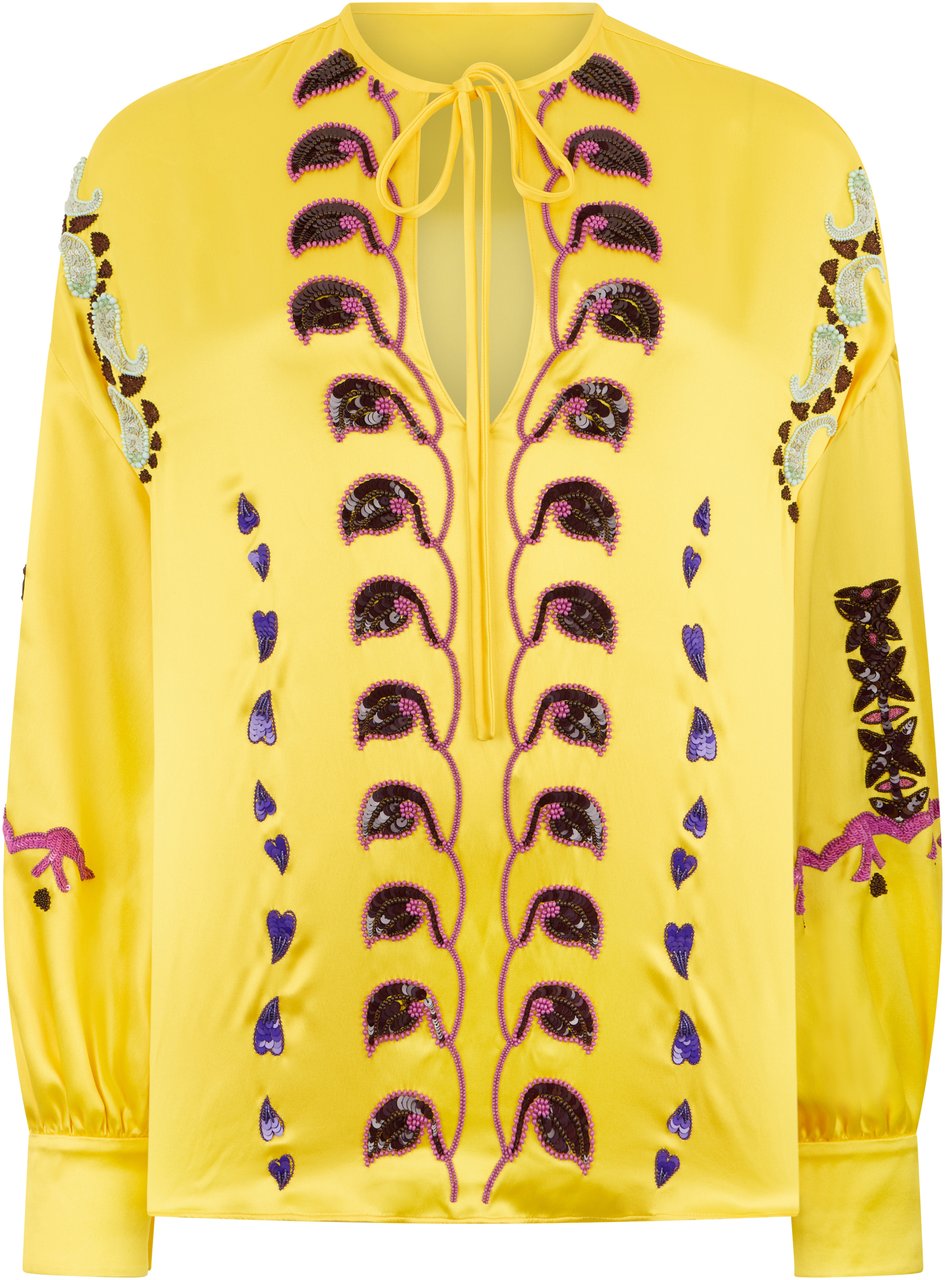 Valentino Silk blouse Geel