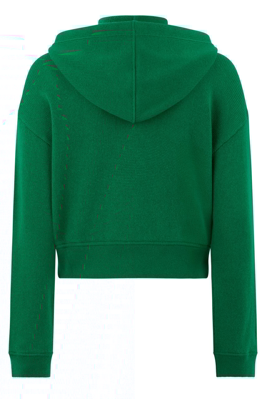 Valentino Knitted full zip hoodie Groen