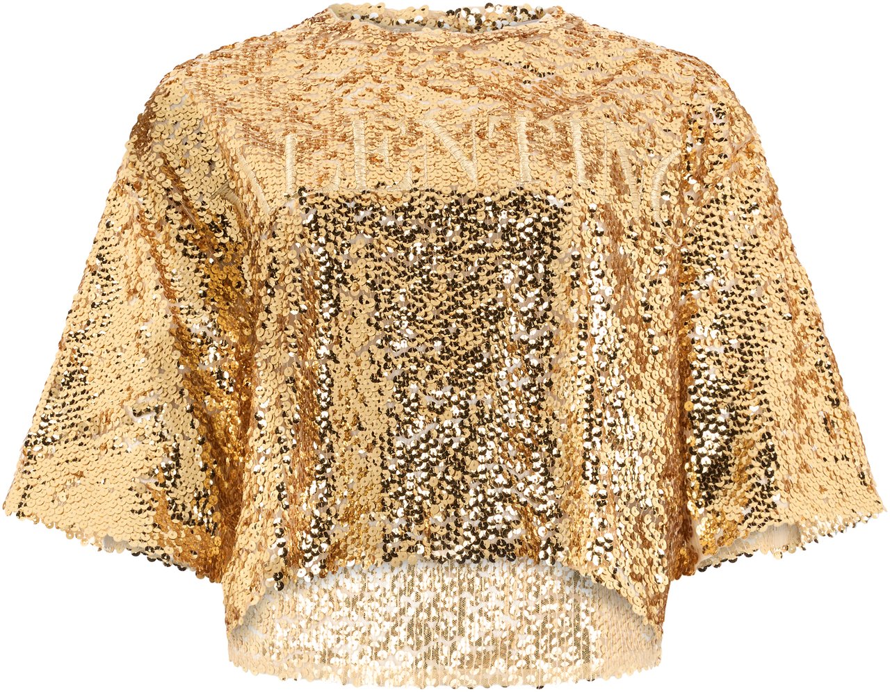 Valentino Top gold with sequins Goud
