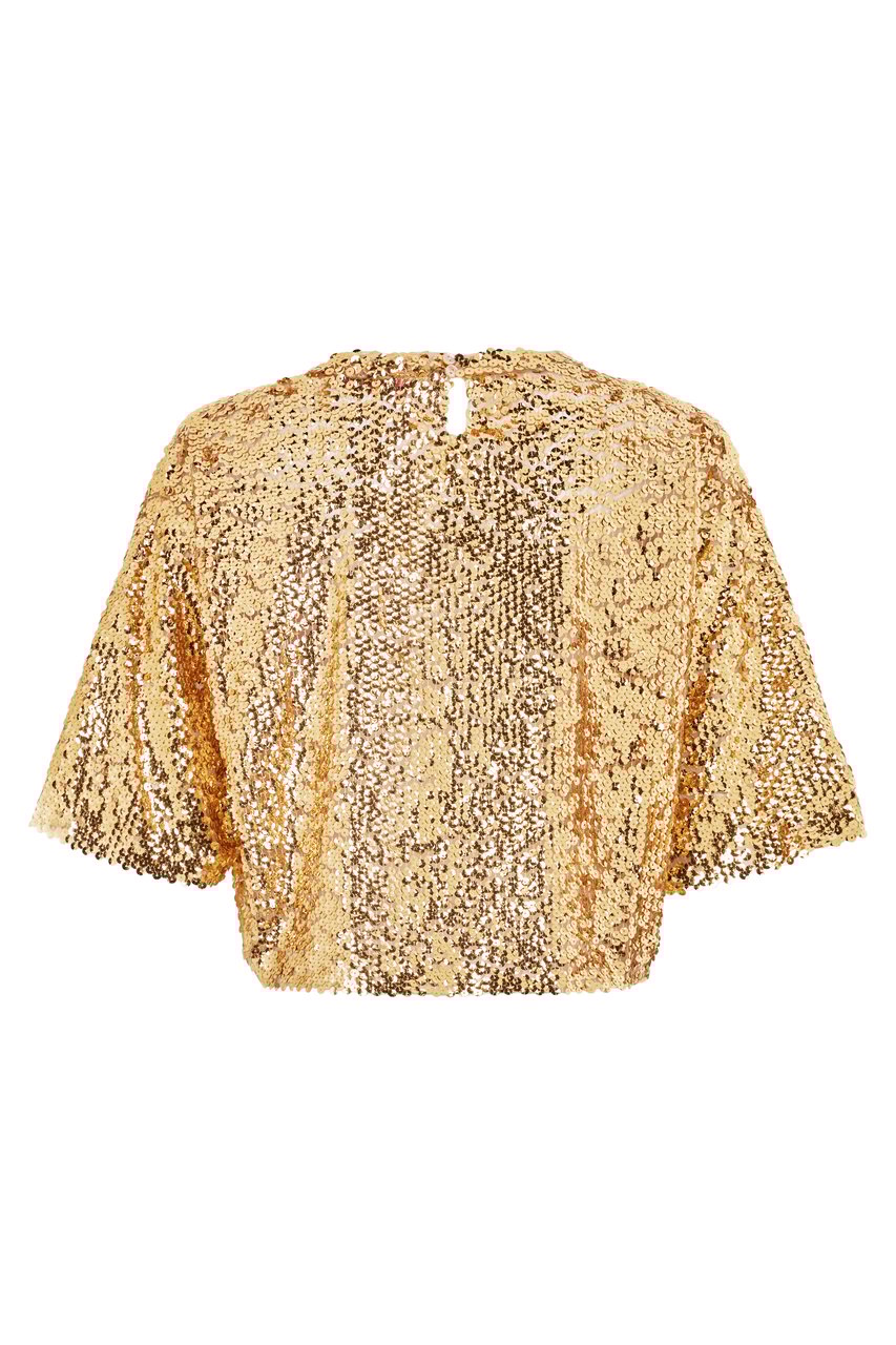 Valentino Top gold with sequins Goud