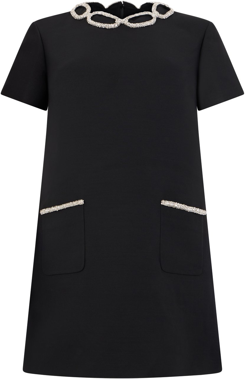 Valentino Mini dress with sequined details Zwart