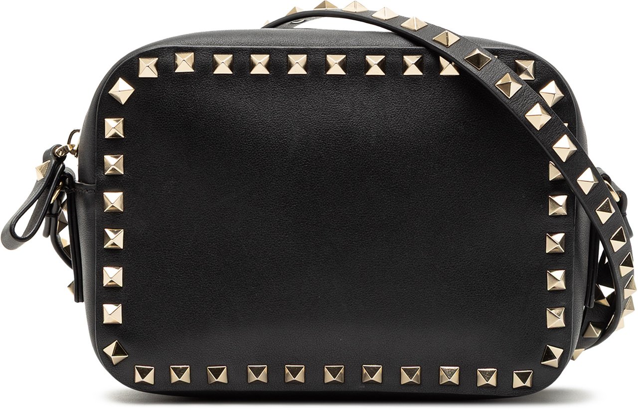 Valentino Leather Rockstud Camera Bag Zwart