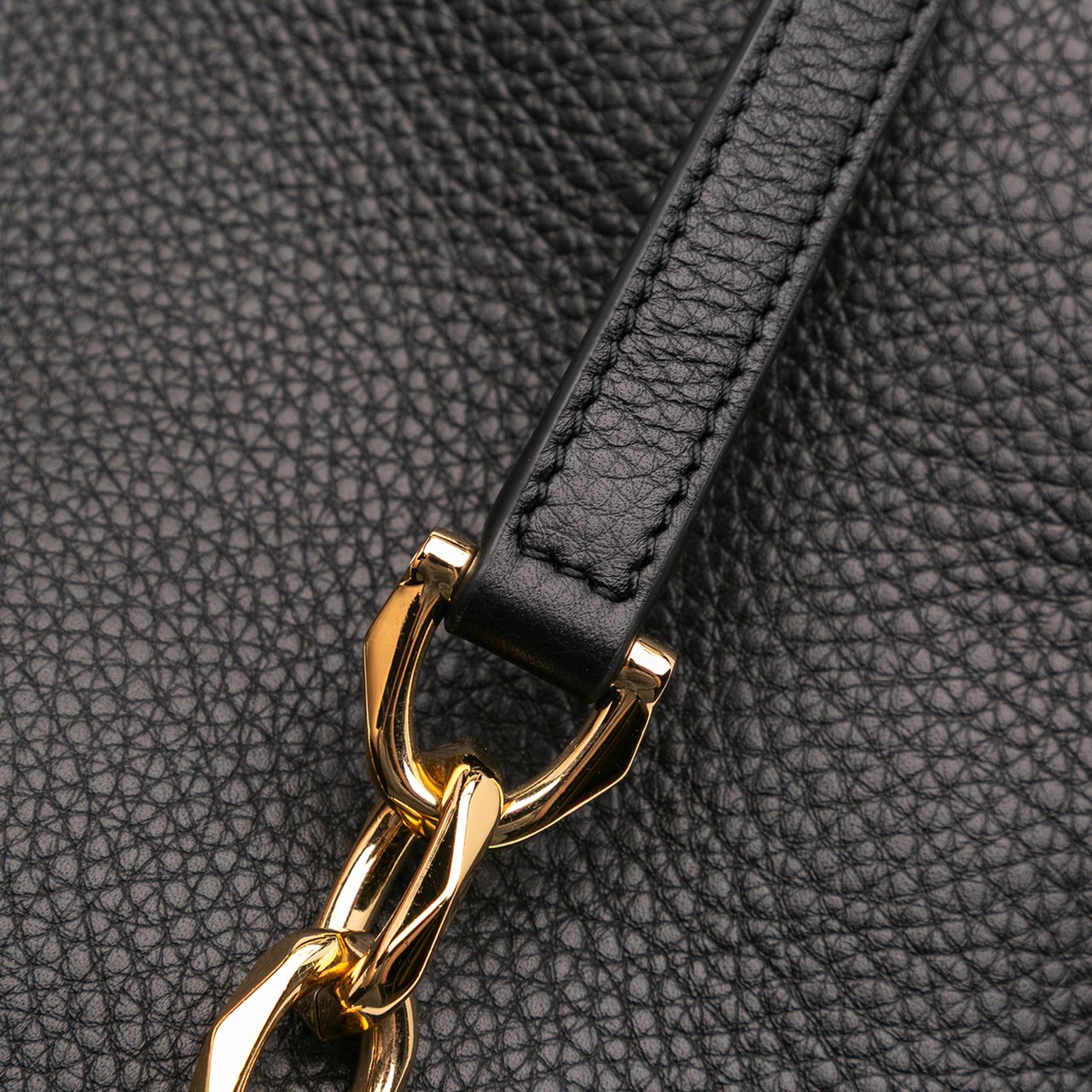 Valentino Leather Vlogo Gate Shoulder Bag Zwart