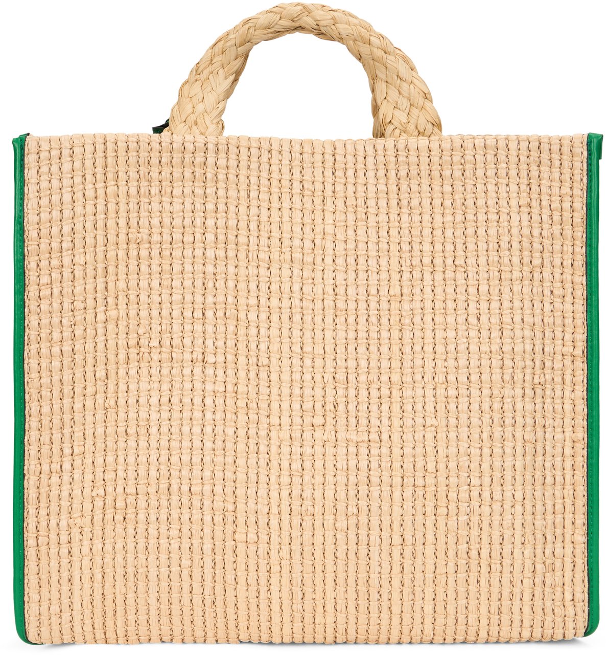 Valentino Elegant tote bag in natural materials. Groen