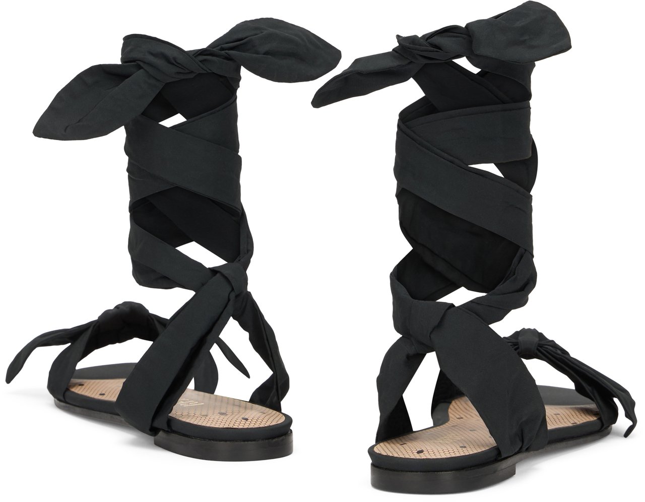 Valentino Elegant black sandal with woven straps. Zwart