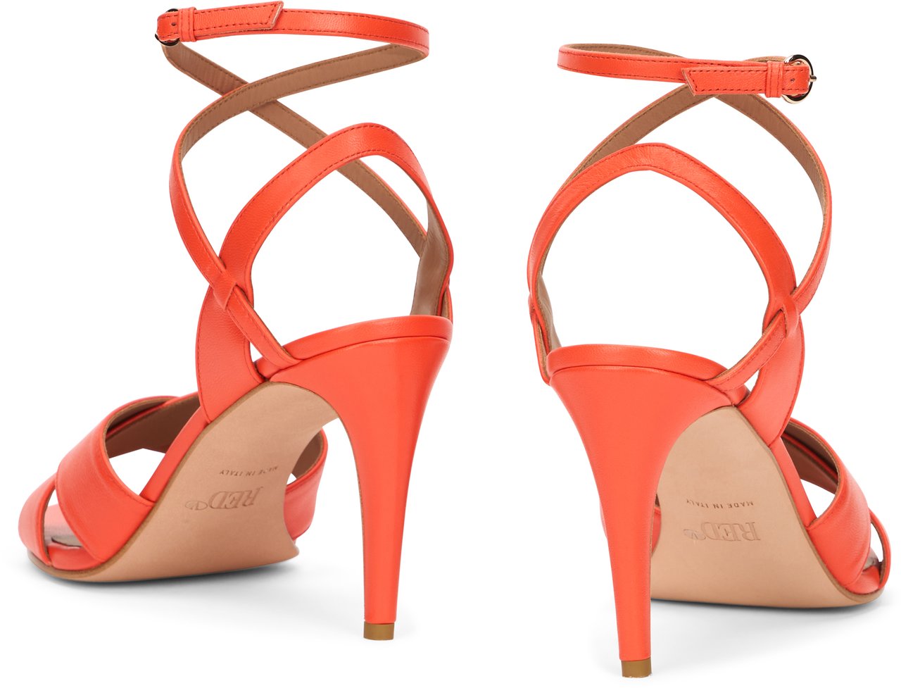 Valentino Elegant orange sandals with high heel Oranje