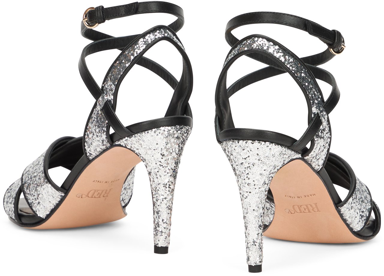 Valentino Elegant black sandal with high heel Zwart