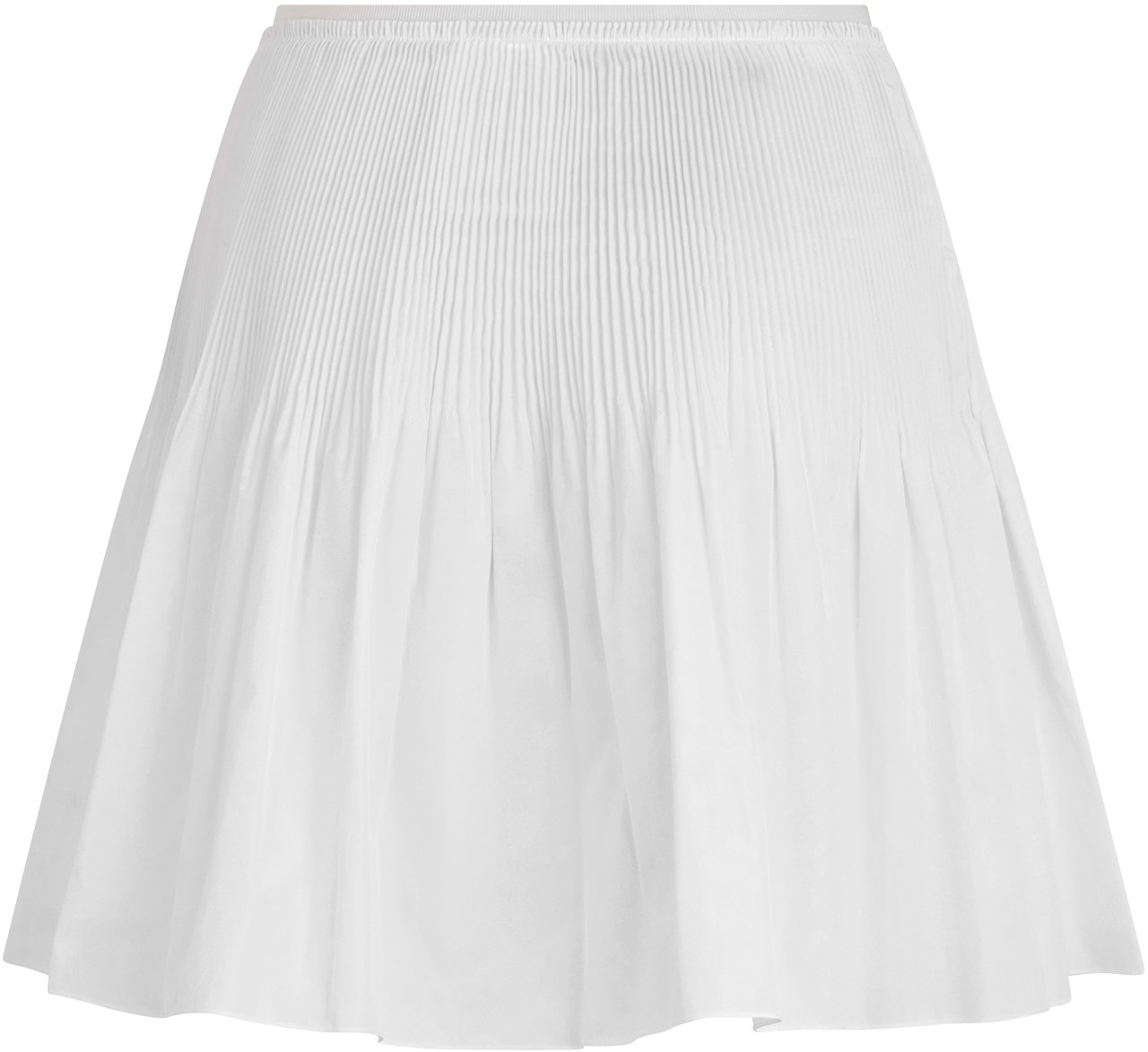 Valentino Short white pleated skirt, casual and versatile Wit