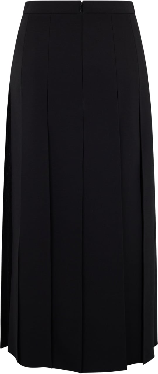 Valentino Long black elegant and versatile skirt Zwart