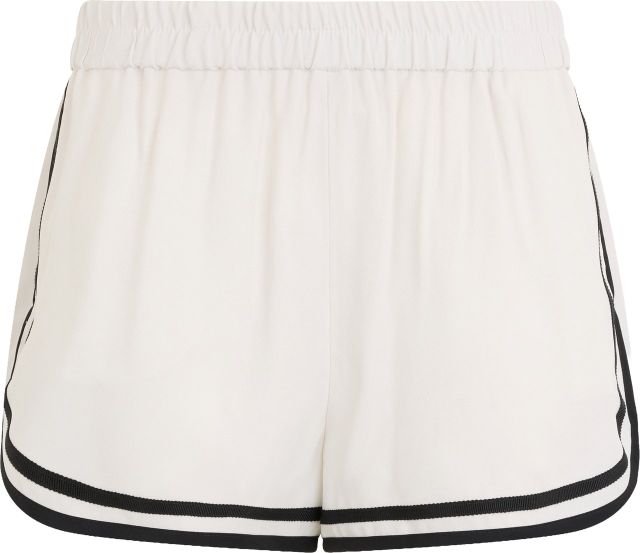 Valentino Light white summer shorts with an elastic waistband. Zwart