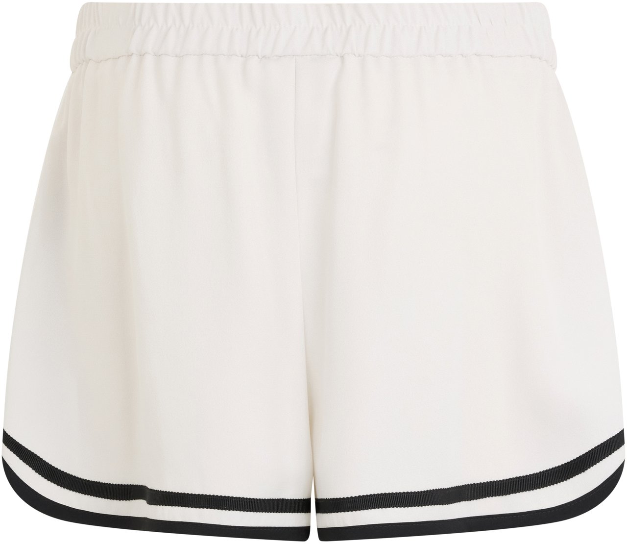 Valentino Light white summer shorts with an elastic waistband. Zwart