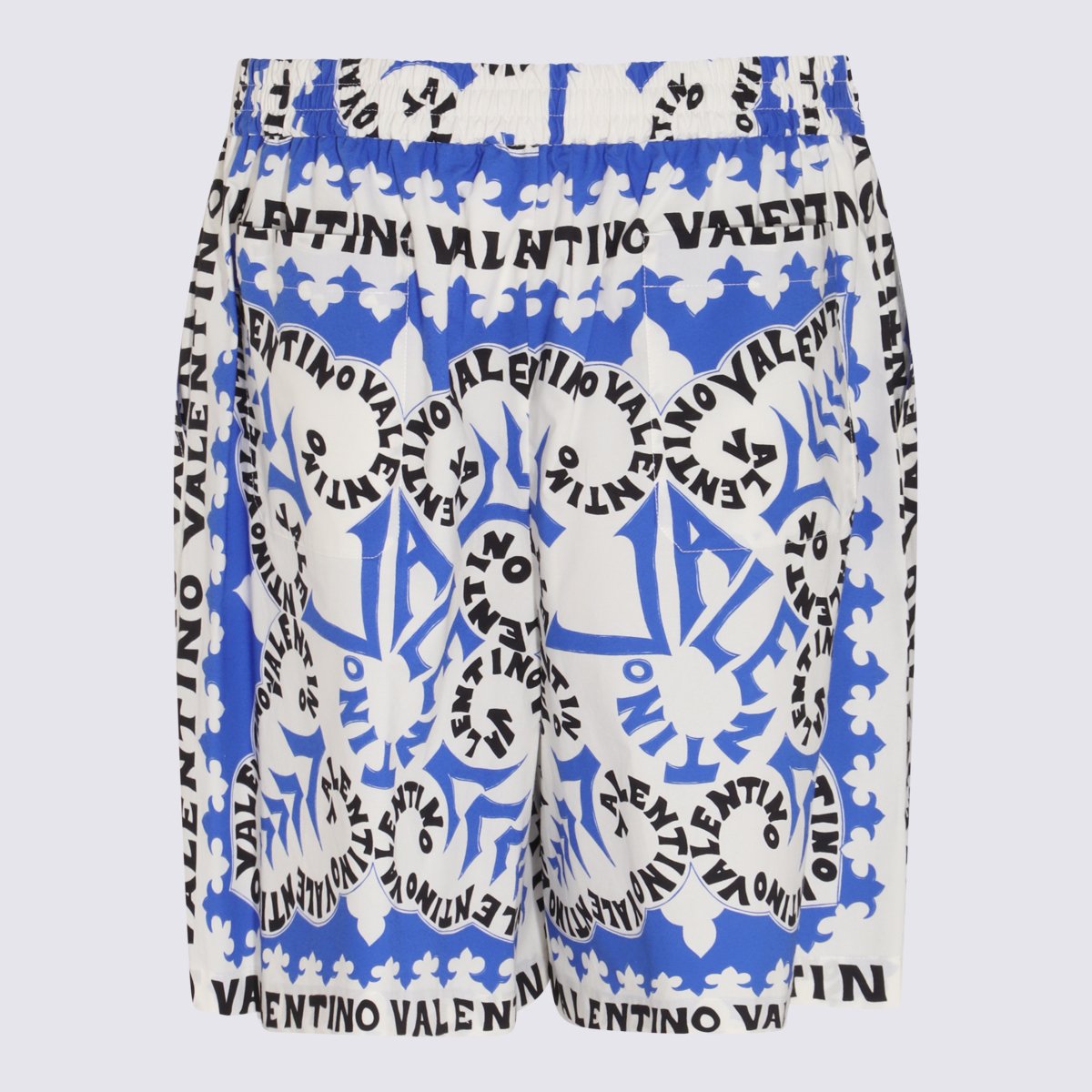 Valentino Bold Graphic Print Shorts with Relaxed Fit Wit