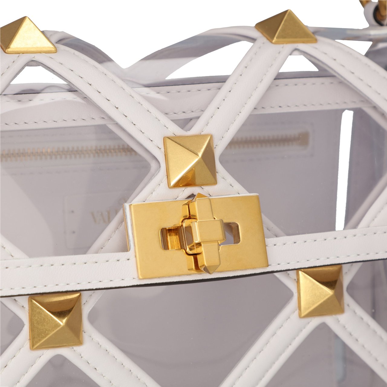 Valentino Roman Stud Bag Transparent Wit