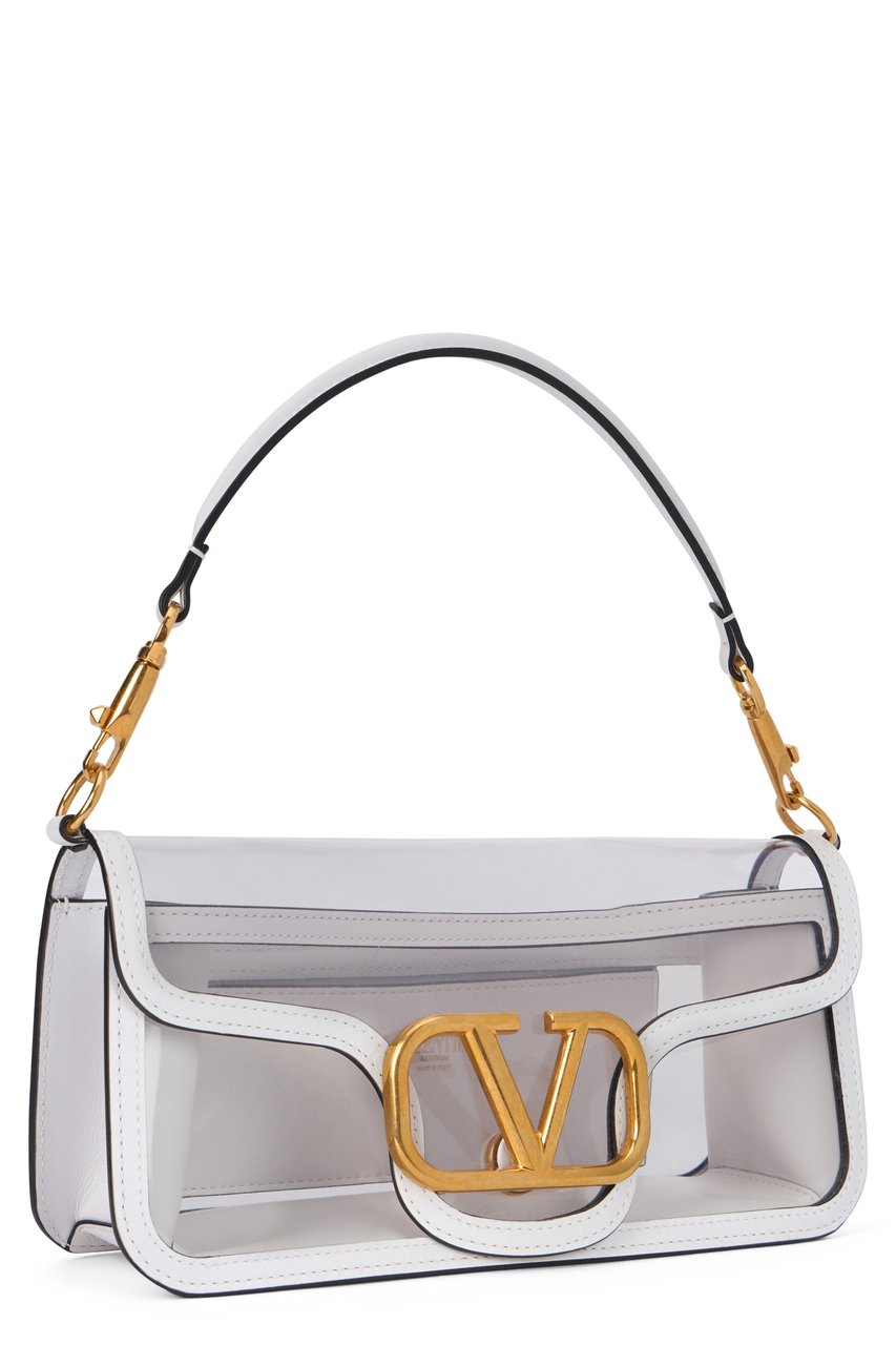 Valentino Elegant Transparent Bag with Golden Details Wit