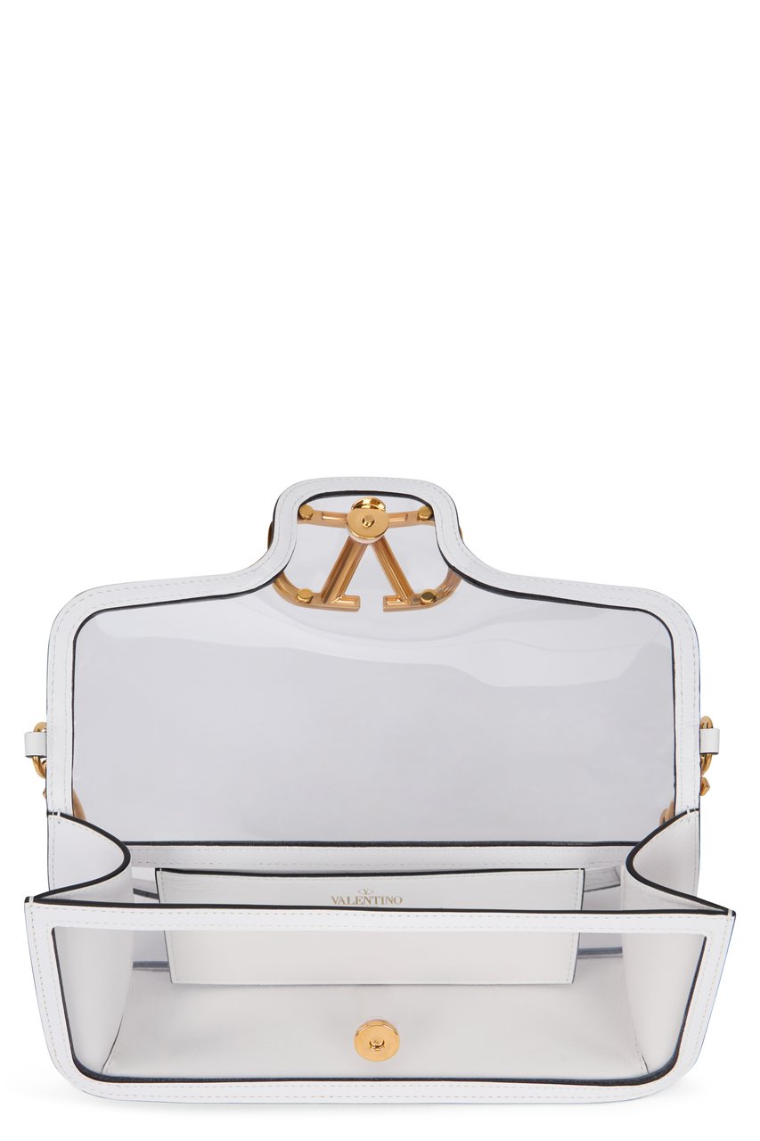 Valentino Elegant Transparent Bag with Golden Details Wit