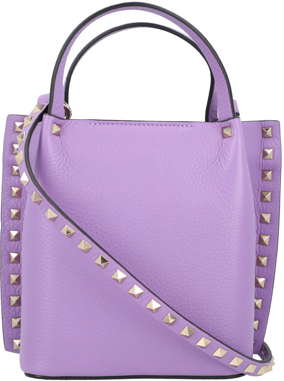 Valentino Rockstud-Embellished Tote Bag Purple Paars