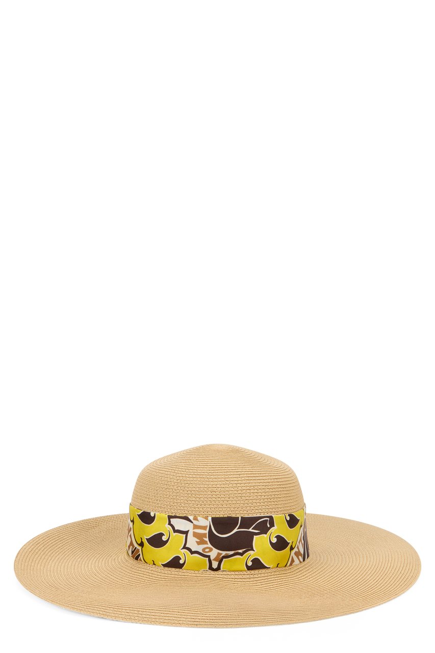 Valentino Elegant summer hat with a wide brim Beige
