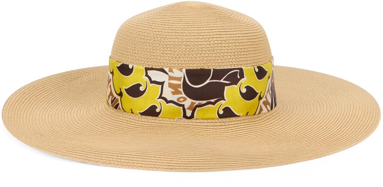 Valentino Elegant summer hat with a wide brim Beige