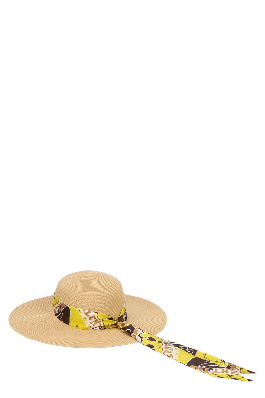 Valentino Elegant summer hat with a wide brim Beige