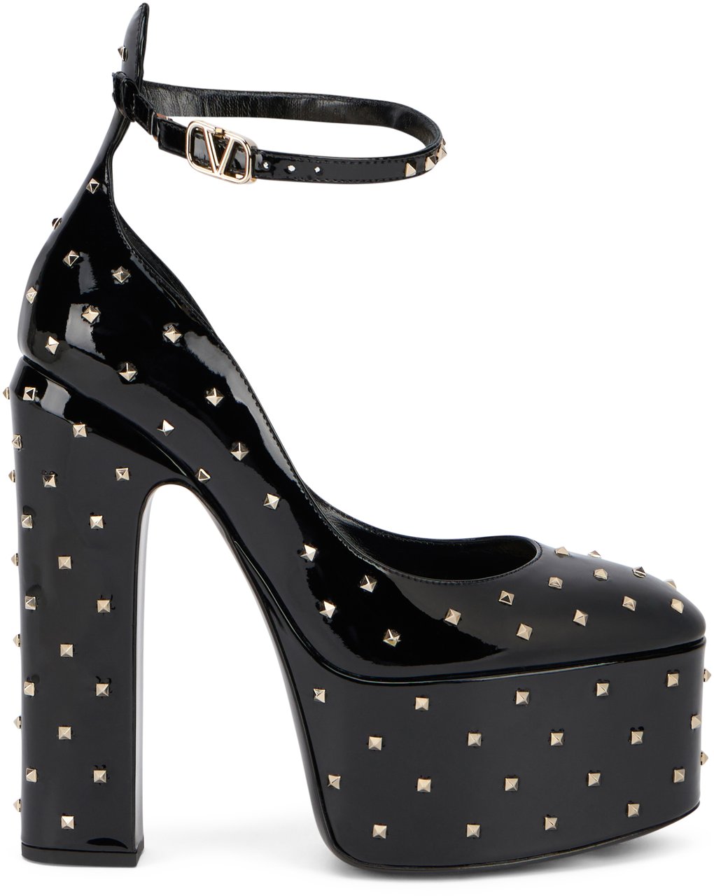 Valentino Elegant high-heeled shoes with a plateau. Zwart